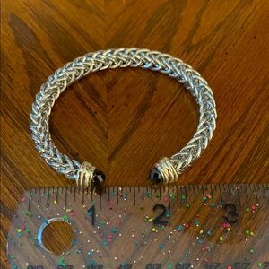 Elegant Silver Braided Bracelet